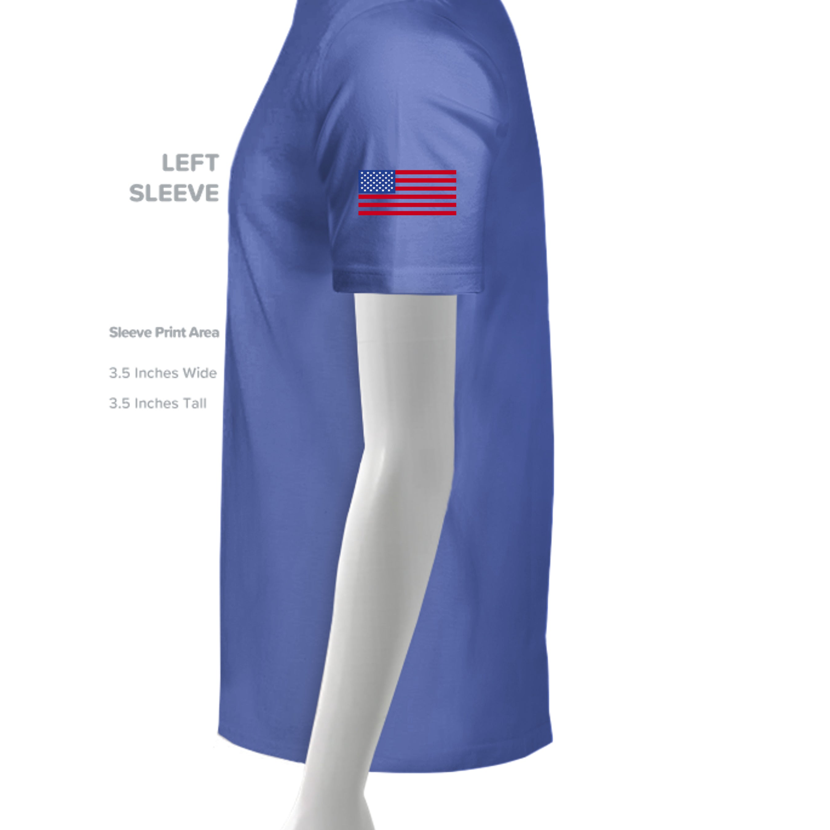 Solid True Royal Triblend - 3413C - SLEEVE_LEFT
